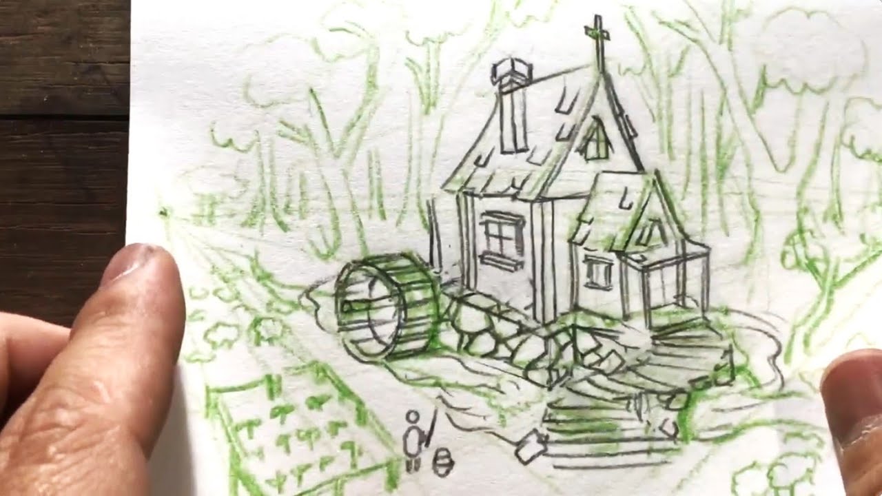 How To Draw 2 Point Perspective Building