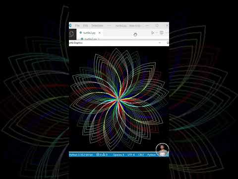Flowers Graphics Design || Python Programming Graphics Animations || Python  Learning || beginner