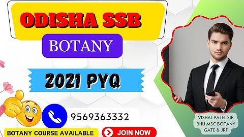 Odisha SSB Lectureship Exam | Botany 2021 |Question paper And Detailed  English Fast mode Discussion