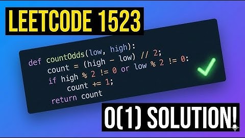 1523. Count Odd Numbers in an Interval Range