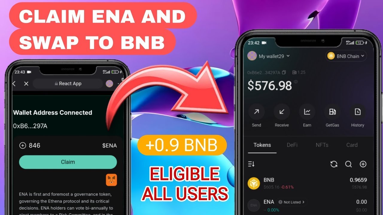 Claim Free Ethena Airdrop ENA ~ 0.96 BNB on Wallet - instant airdrop