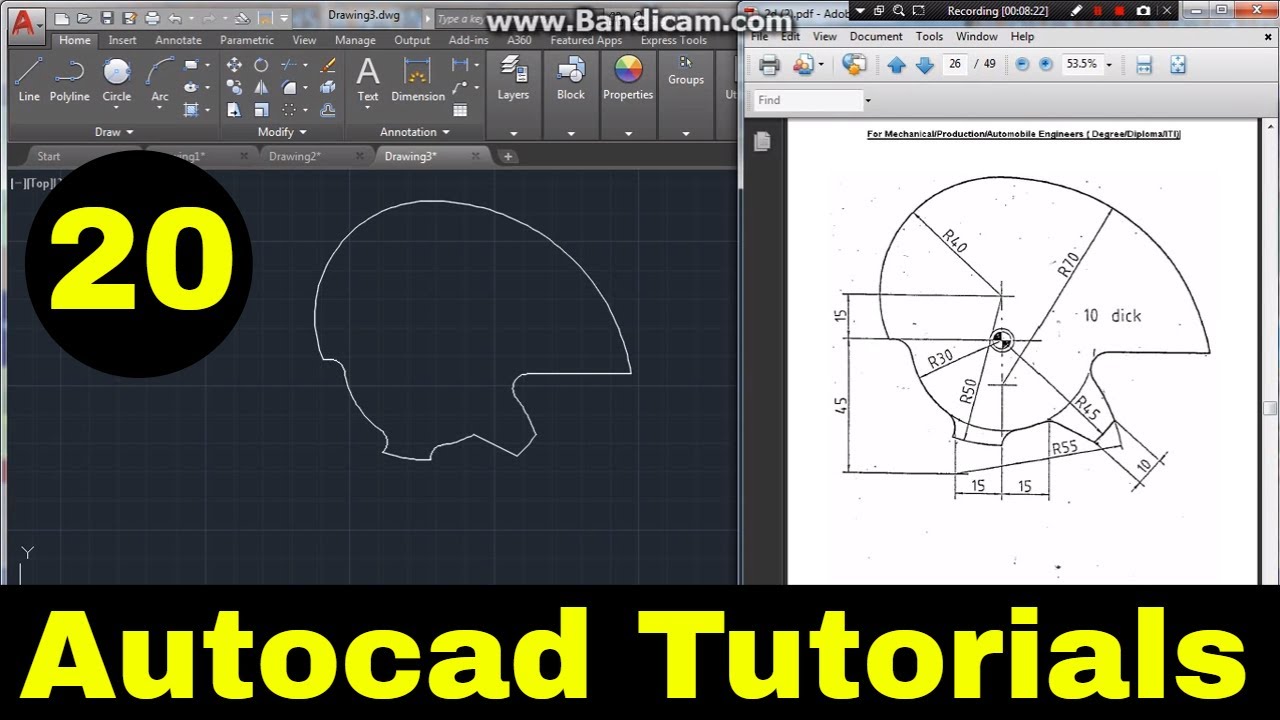 Autocad Tutorials Autocad 2d Tutorials Autocad Basics Youtube ...