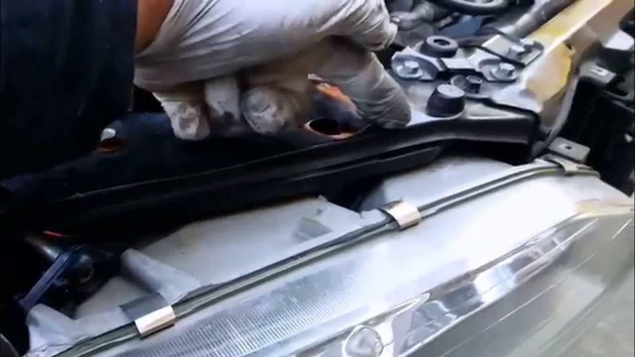 1992 1993 Honda Accord front bumper and headlight removal - YouTube