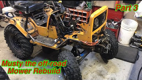 HOW TO BUILD A OFF-ROAD MOWER (PART 3) 100% CUSTOM FRONT AXLE AND  STEERING SETUP