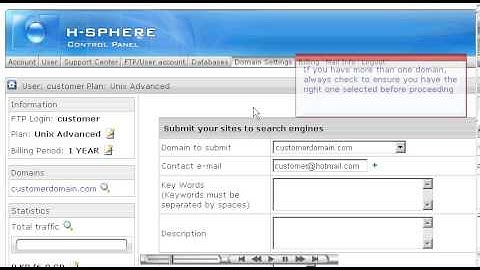 How to submit your Site(s) to Search Engines in H-Sphere - Host Department LLC