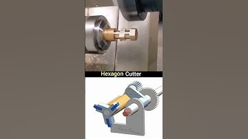 Hexagon Cutting Mechanism #cad #mechanism #mechnical #cutter #lathe #cnc #machining #3d
