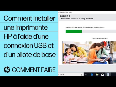 Comment installer une imprimante HP à l'aide d'une connexion USB et d'un pilote de base