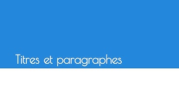Tutoriel HTML - Titres et paragraphes