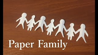 How to Make a Paper Family. Doll chain. Chain of People