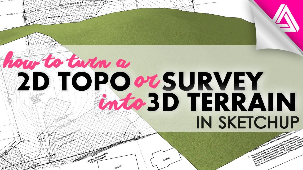 How To Turn 2d Topography Or A Survey Into 3d Terrain In Sketchup