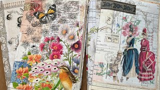 Italian ladies Journal start to finish | Ep 02 | working on the inside cover organising signatures