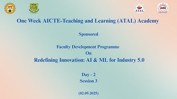 ATAL FDP 2025 | Day 2 | Deep Learning & Neural Networks | Dr. Jeeva S | AI & ML for Industry 5.0