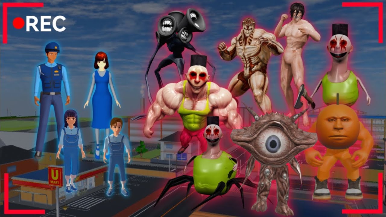 Yuta Mio Panik CCTV Menangkap PASUKAN ANOMALI HAMOOD HABIBI Menyerang 😱SAKURA SCHOOL SIMULATOR