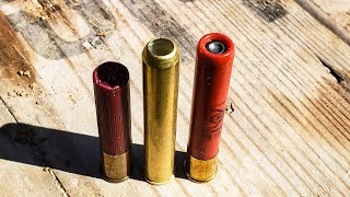 .410 Birdshot vs Buckshot vs Slug  Giant Clay Blocks!!!