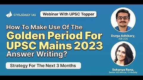 UPSC Mains Answer Writing with AIR 205, Durga Adhikary | Essentials of a great Mains Answer (Link👇)