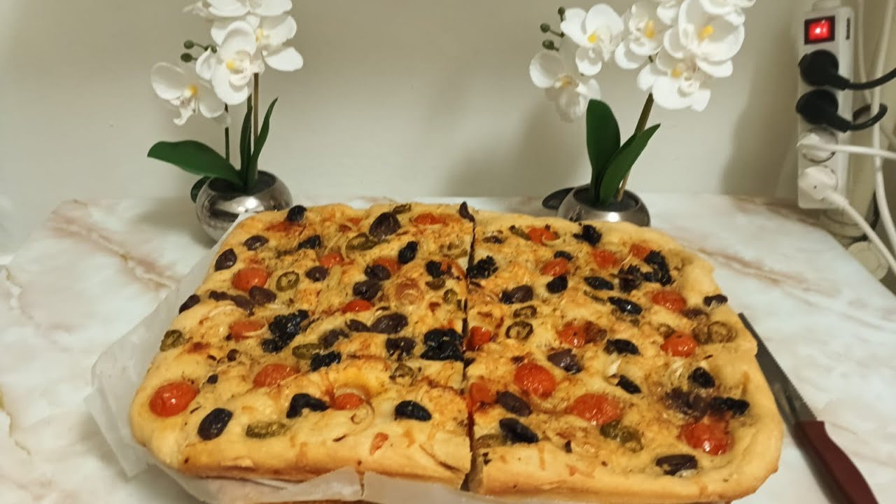 Focaccia italienne maison : moelleuse et croustillante 🤤🇮🇹😍🫒🫑🍅