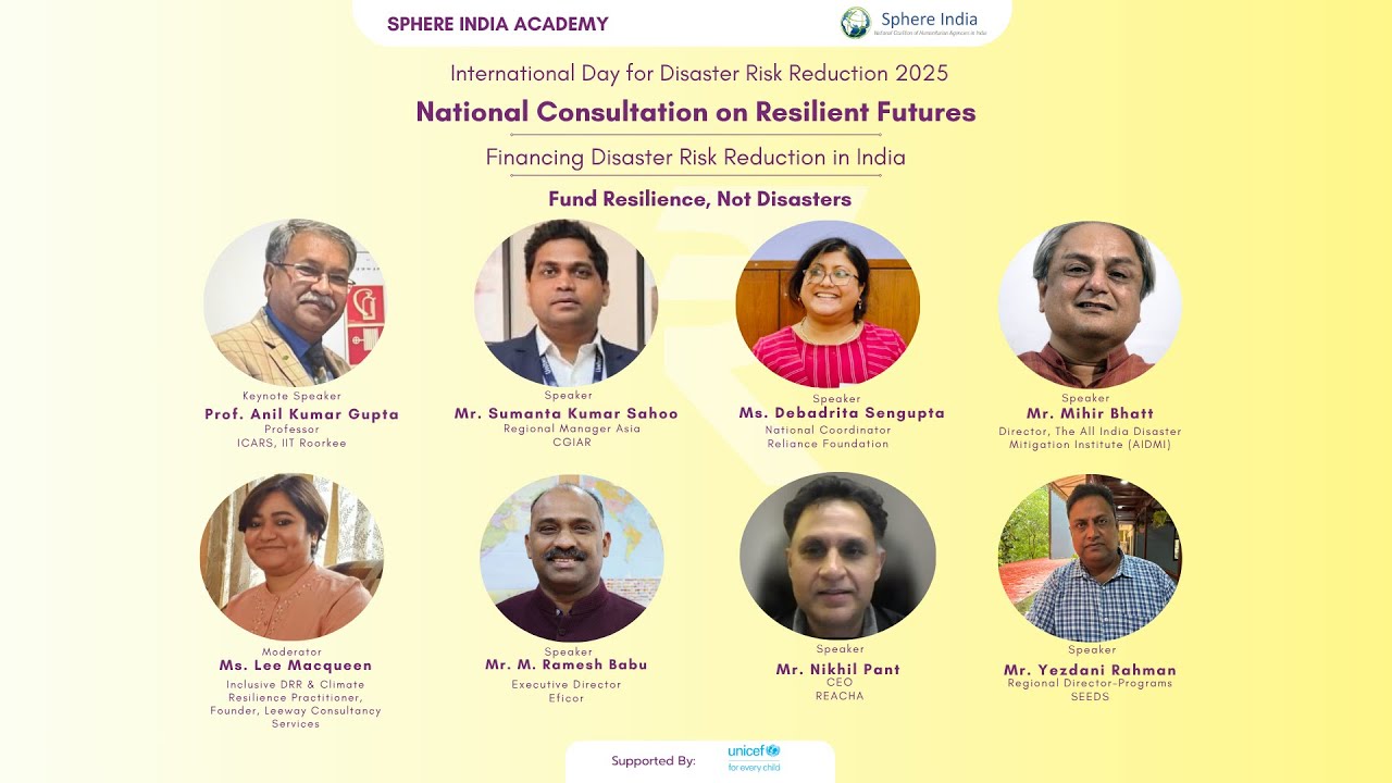 National Consultation on “Resilient Futures: Financing Disaster Risk Reduction in India