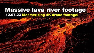 Massive lava river up close! New volcano eruption footage from Iceland by Isak Finnbogason - ICELAND FPV  12,750 views 9 months ago 2 minutes, 7 seconds