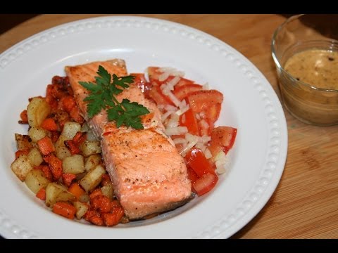 saumon-grillé-&-légumes---grilled-salmon-&-vegetables---سمك-والخضر