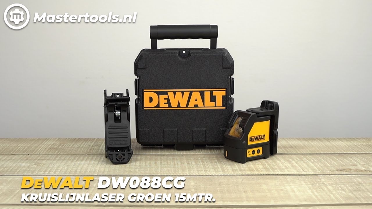 Vernederen straffen neef DeWALT DW088CG Kruislijnlaser Groen 15mtr. | Mastertools.nl - YouTube