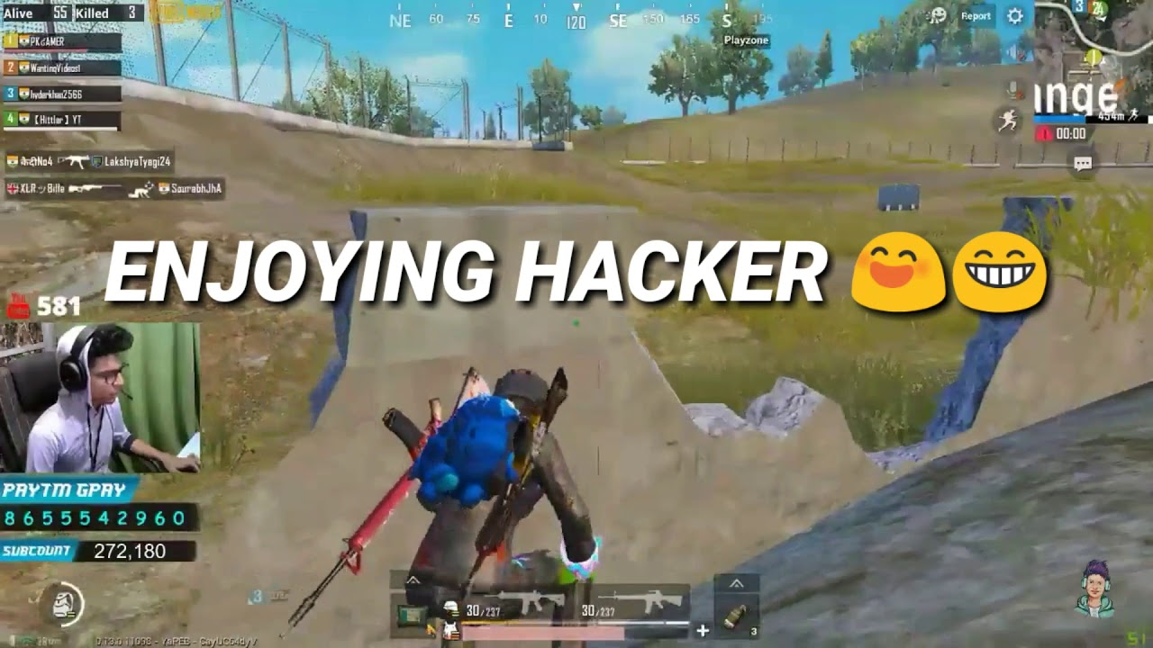 PK Gamer Vs HACKER in PUBG mobile |  Car Fly hack