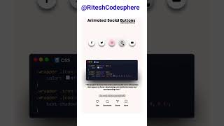 🎨 Animated Social Buttons with Hover Effects! 🚀 | CSS3 UI Magic 🔥💡 #shorts #short #shortvideo #css