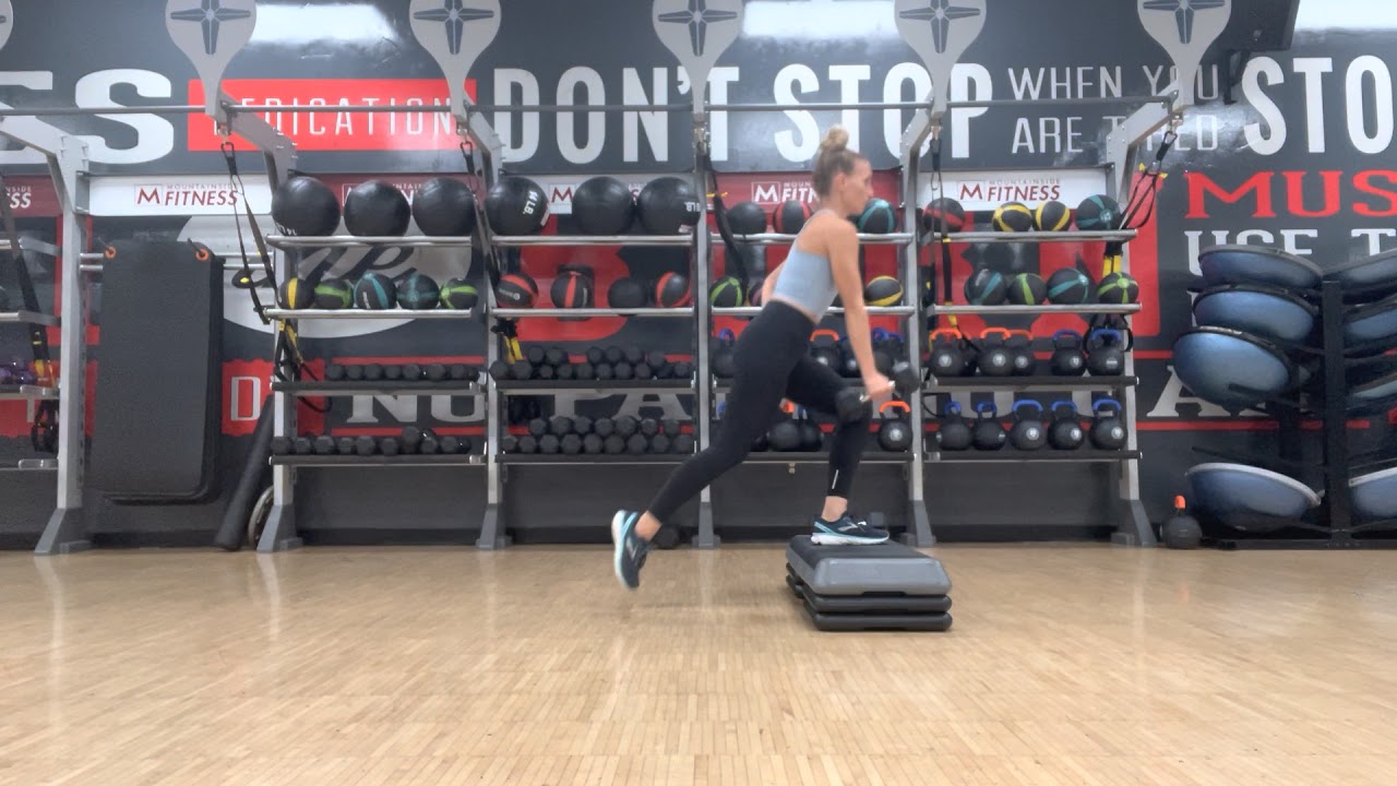 Deficit Reverse Lunge to Back Row - YouTube