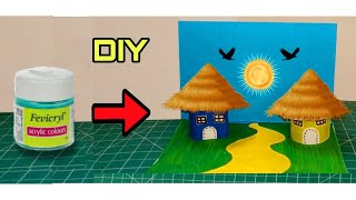 DIY Miniature Doll House🏡 Paper Doll House 🏡 How To Make Doll House 🏡 5 Minutes Crafts💡 Barbie Doll