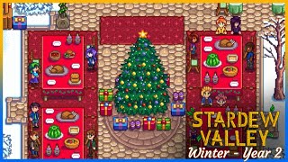 STARDEW VALLEY Chill gameplay for relax or study - Full winter Year 2 | No commentary
