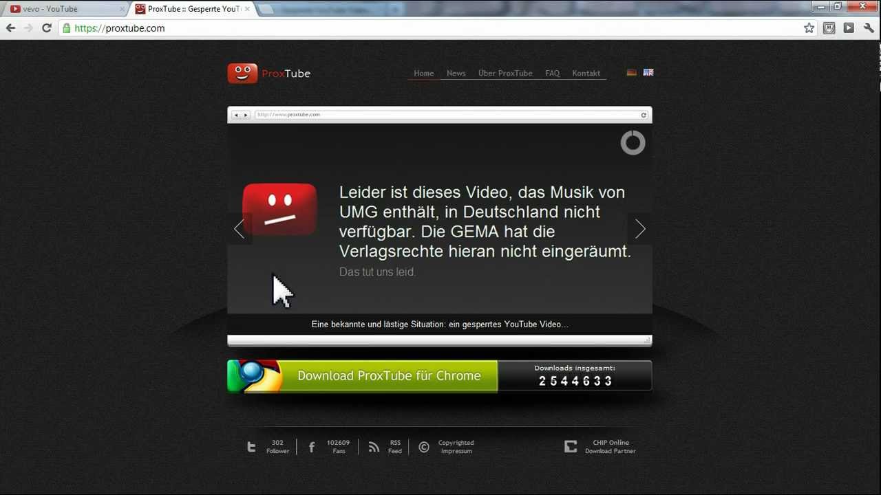 Gema Umgehen 2012 Dank ProxTube