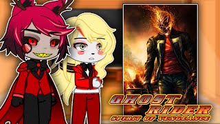 Hazbin Hotel Hell React To Ghost Rider | Johnny Blaze | Gacha react