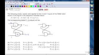 Famous GATE 2007 ECE Output of NAND latch for given sequence of inputs Profile