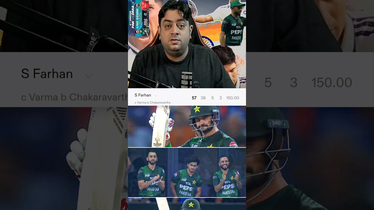 Well played Sahibzada Farhan 57 runs in final 🔥 