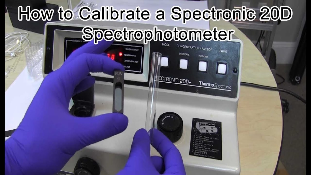 FireflySci How to Calibrate a Spectronic 20D Spectrophotometer YouTube