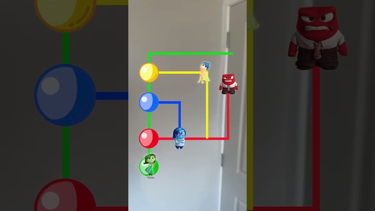 Inside Out Line Race - Anger, Joy, Sadness and Disgust