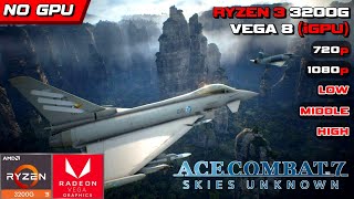 Ace Combat 7: Skies Unknown on Ryzen 3 3200G Vega 8 | Low End PC Gameplay Test 2026