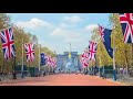 Royal London Walk of King Charles Coronation Route 👑🇬🇧 Buckingham Palace to Westminster Abbey - 4K