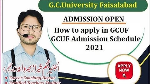 How to apply in GCUF | GCUF admission applying Method | GCUF Admission Schedule || Engr.Najam Sheraz