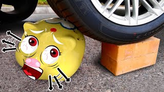 Piggy Gets Blocked under Hot Wheel | Crushing Crunchy \& Soft Things by Car | Woa Doodland