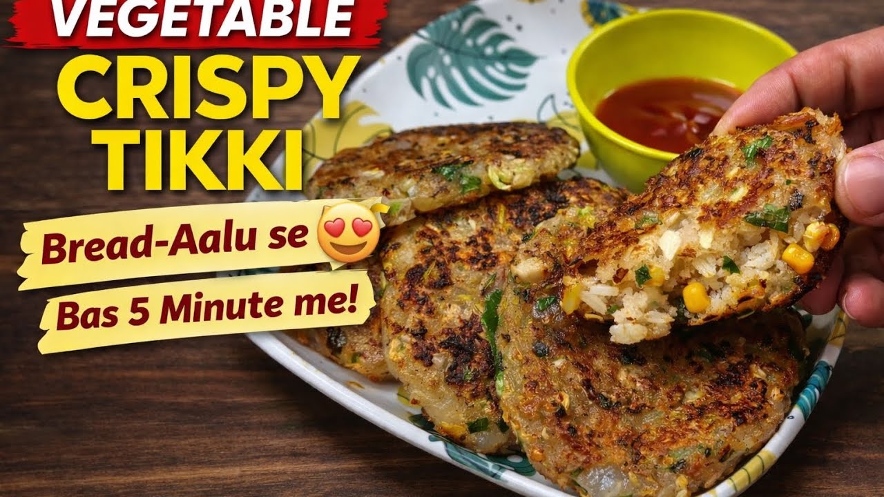Healthy Vegetable Tikki | Fry Nahi, Tawa Par Bani