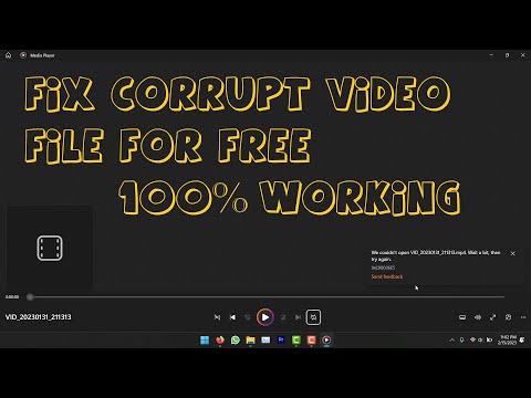 Fix your Corrupt MP4 Video file For Free 100 Working | Fix with Command prompt |
