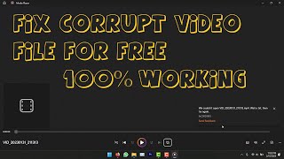 Fix your Corrupt MP4 Video file For Free 100% Working | Fix with Command prompt | screenshot 3