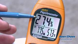 Demo/Review of the Extech RH300 Digital Psychrometer - Jon-Don Video