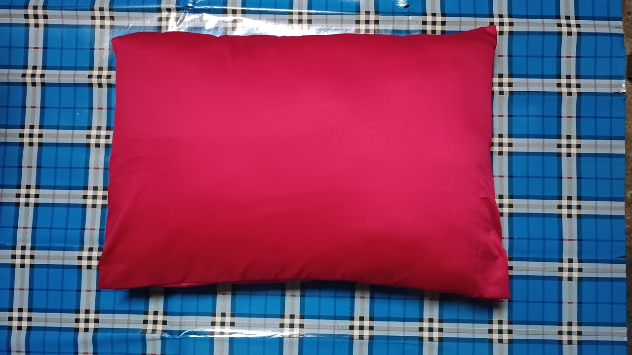 DIY || Menjahit | Sarung BANTAL Stik Balik Warna Merah Fanta_Pillow Cover