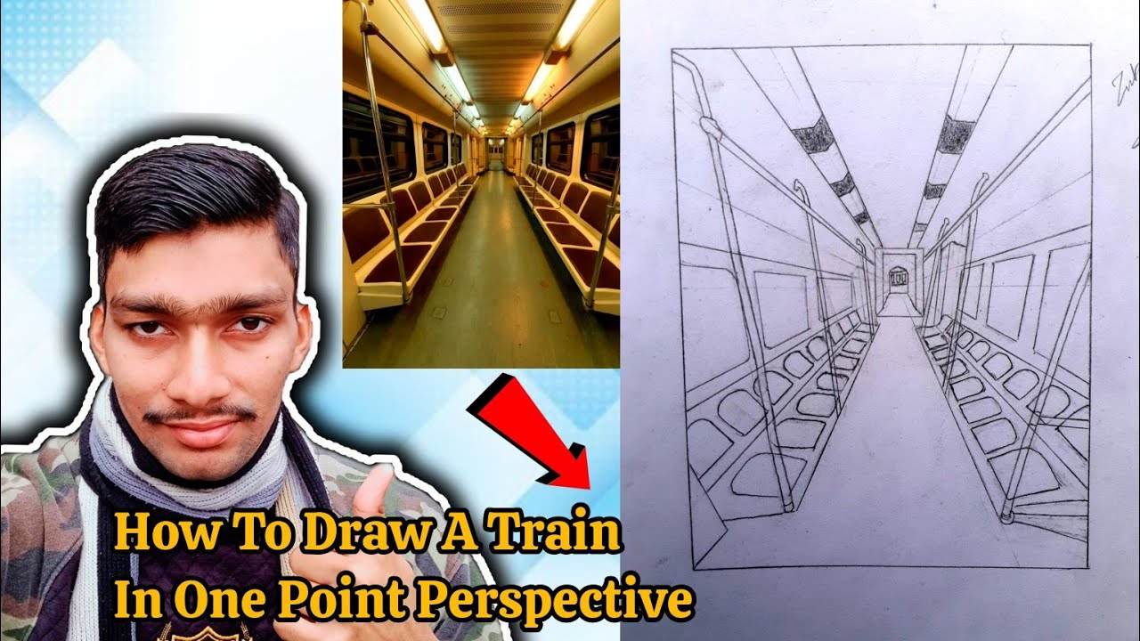 How to Draw a Train in One-Point Perspective: Step-by-Step Guide (Part ...