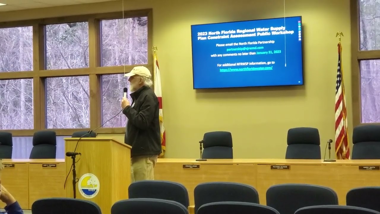 Need water budget limiting withdrawal permits --Suwannee Riverkeeper @ NFRWSP 2022-11-15