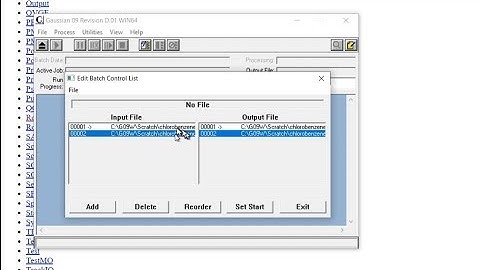 Using Batch Control Files in Gaussian 09w 5381 2019 L13
