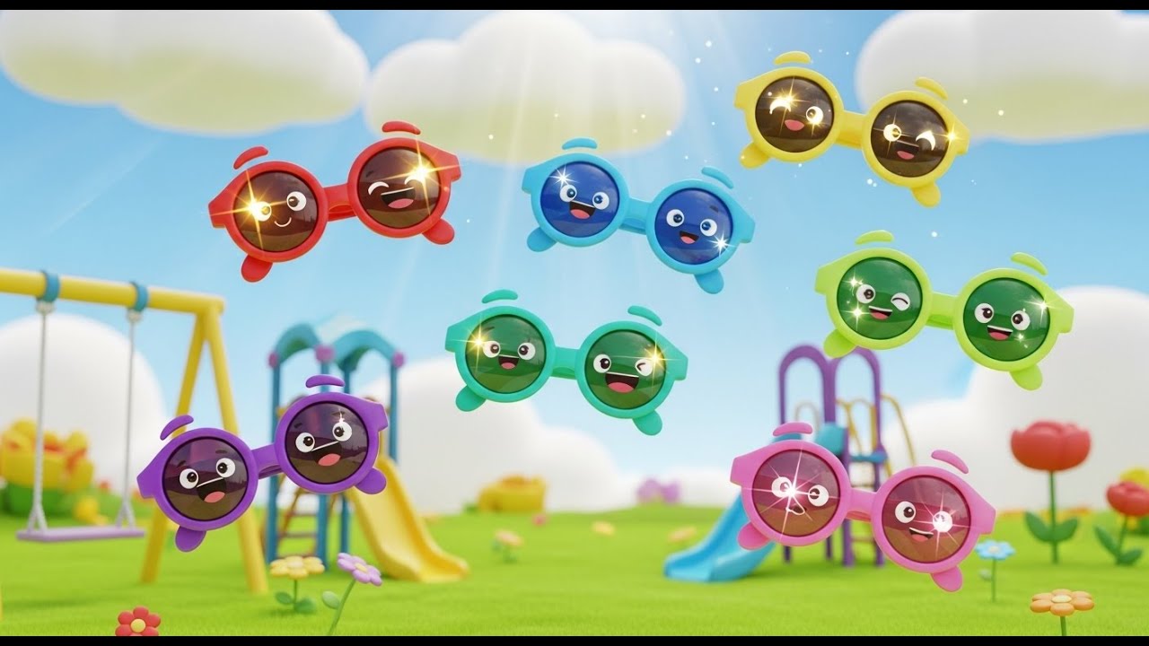 Семь маленьких игрушечных солнцезащитных очков сияют, сияют, сияют 🕶️ | Детские песенки и стишки ...