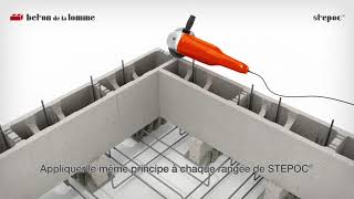 STEPOC®  Principe de pose d'une piscine en blocs de coffrage STEPOC®