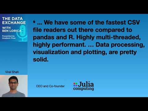 Viral Shah on Julia for data processing, data visualization, and data science